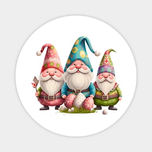 Funny Spring Gnomes Easter Egg Hunting Magnet